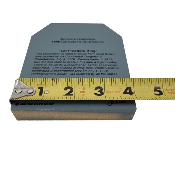 Cat's Meow Village American Holidays Let Freedom Ring 1996 Collector's Club - Picture 4 of 4